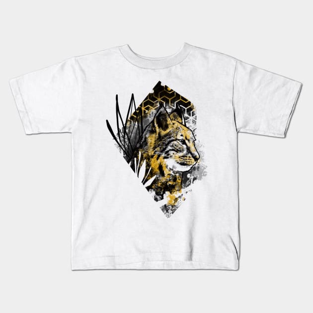 lynx Kids T-Shirt by lo.pi